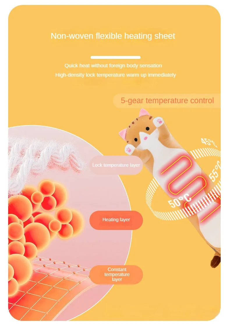 Orange Heated Cat Plushie