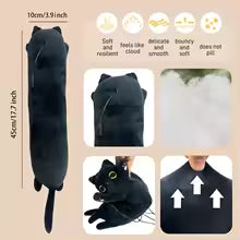 Black Heated Cat Plushie