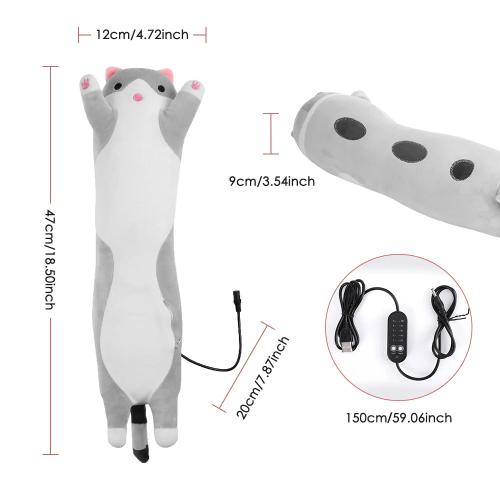 Gray Heated Cat Plushie