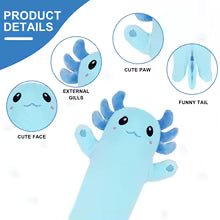Blue Heated Axolotl Plushie