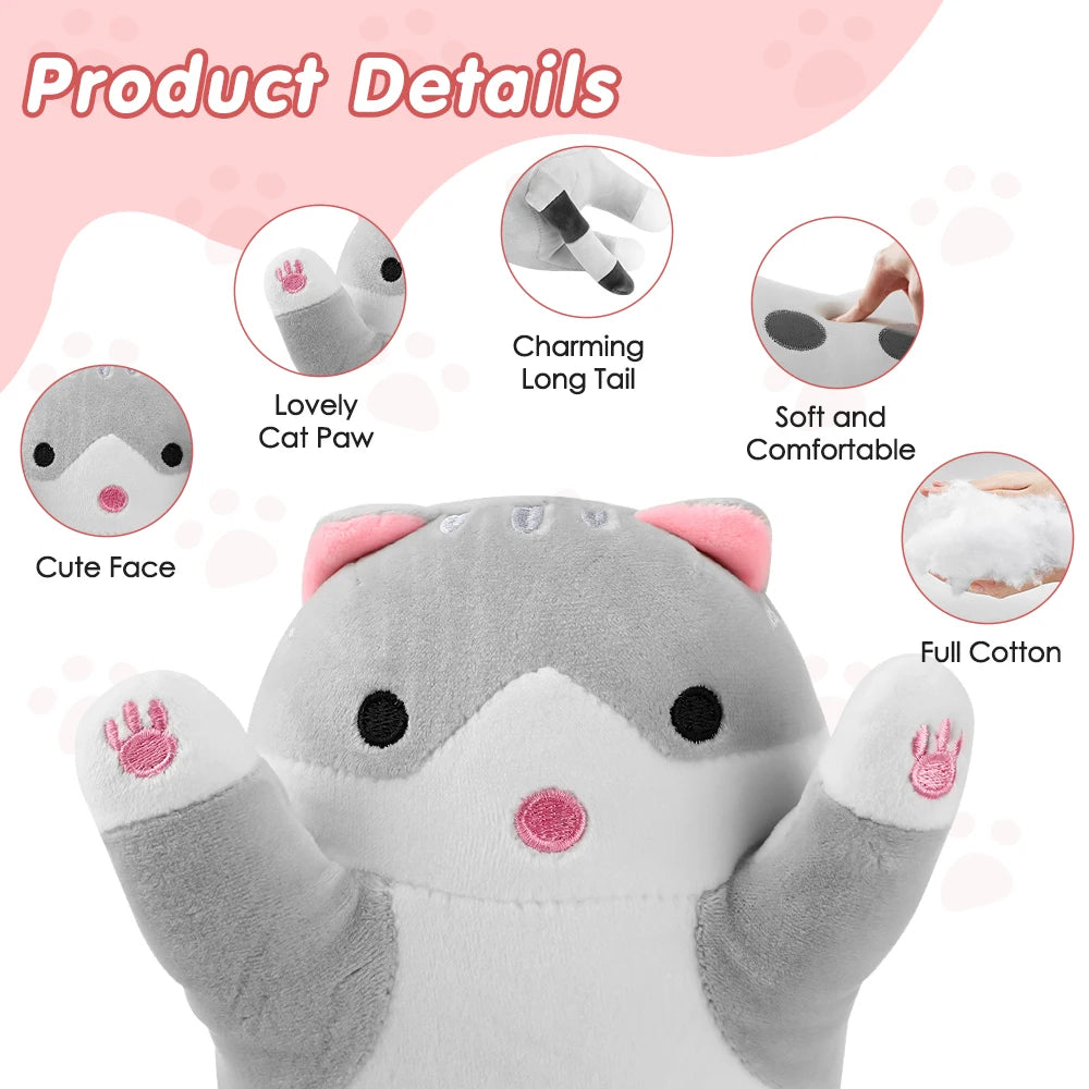 Gray Heated Cat Plushie