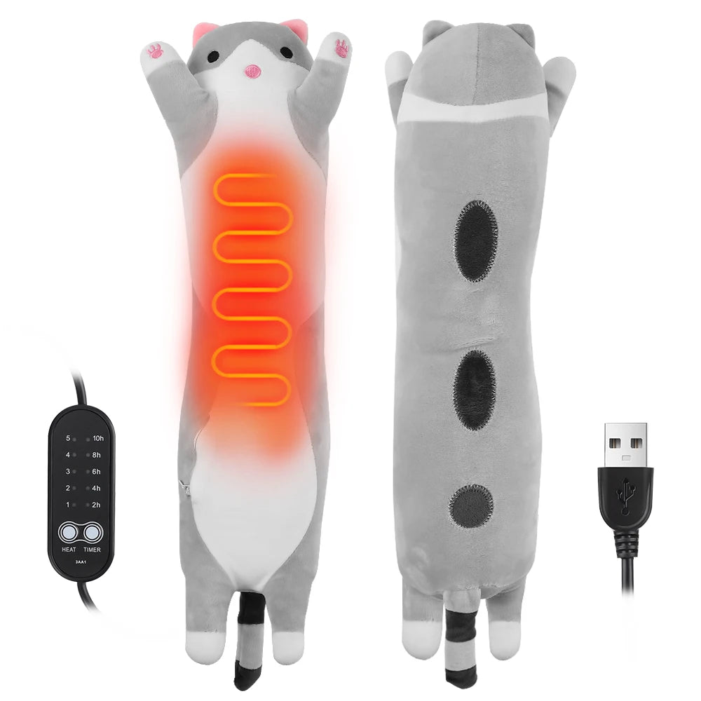 Gray Heated Cat Plushie